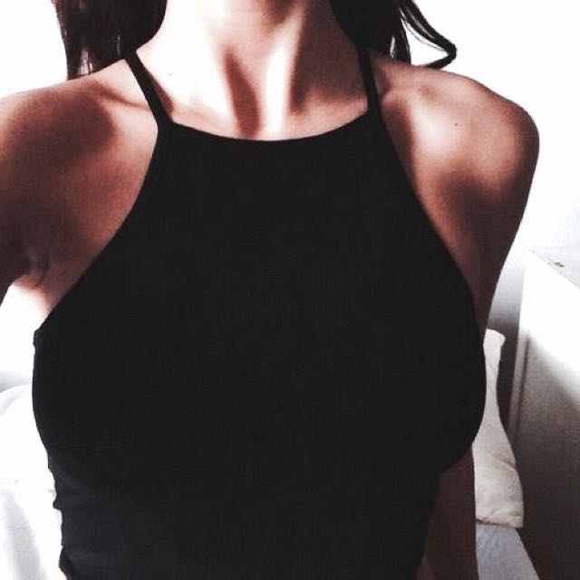 Halter tank top h&m clearance