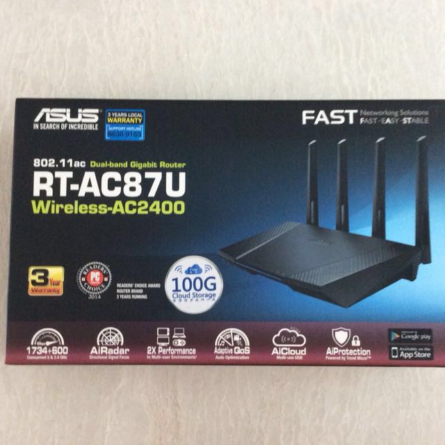 High Speed Gigabit Router Asus Rt Ac87u Free 2xd Link Powerline Gigabit Adapters Electronics Computer Parts Accessories On Carousell