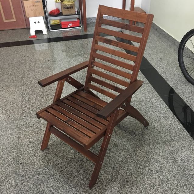 IKEA APPLARO Multi Purpose Wooden Chair + IKEA HALLO Cushion, Furniture