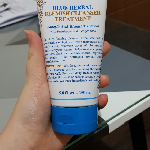blue herbal blemish cleanser treatment