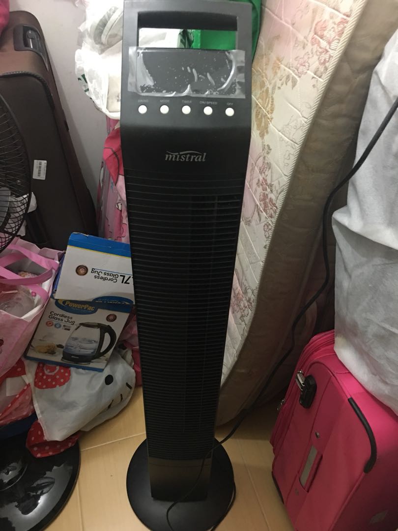 Mistral tower fan, Furniture & Home Living, Lighting & Fans, Fans on