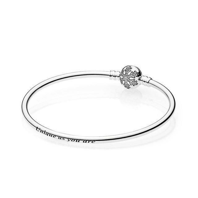 Pandora Limited Edition Snowflake Bangle Luxury Accessories on Carousell