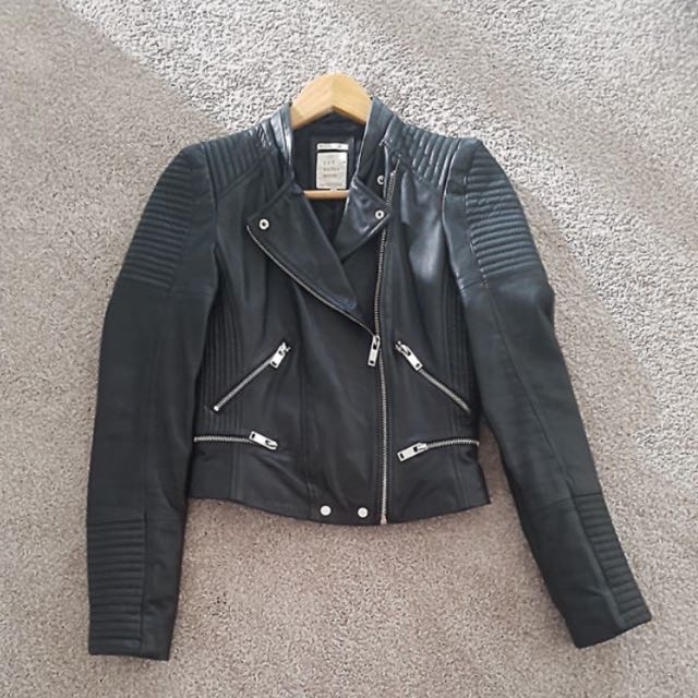 Zara Biker Jacket Preloved Women S Fashion Clothes On Carou Photo
