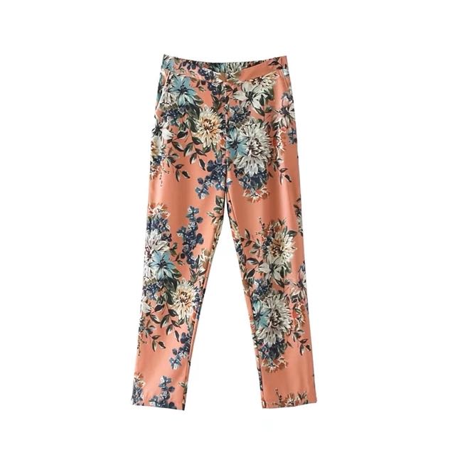 floral pants zara