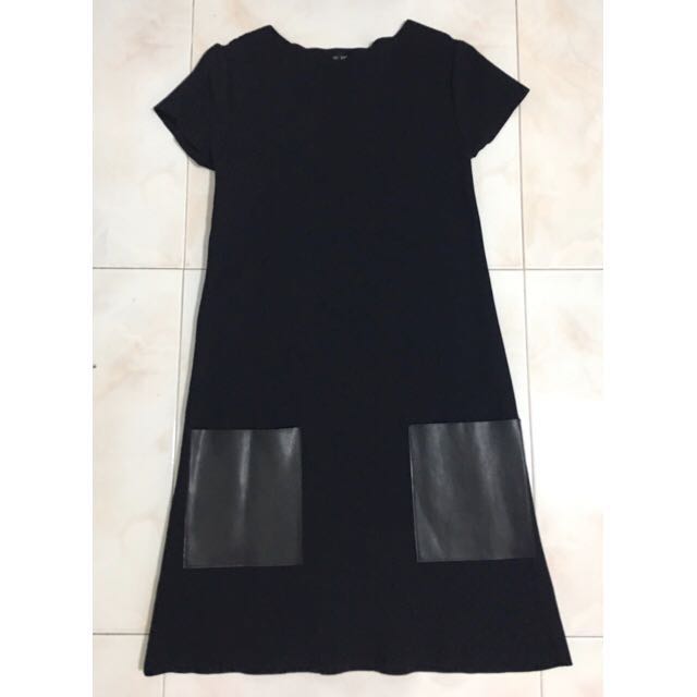 zara knit black dress