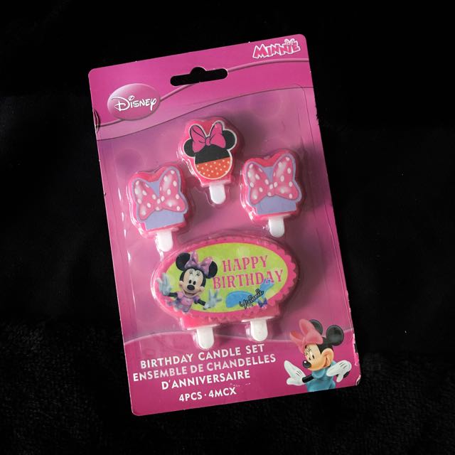 Disney Minnie Mouse Party Supplies Minnie Birthday Candles Party Deco Babies Kids Babies Kids Fashion On Carousell