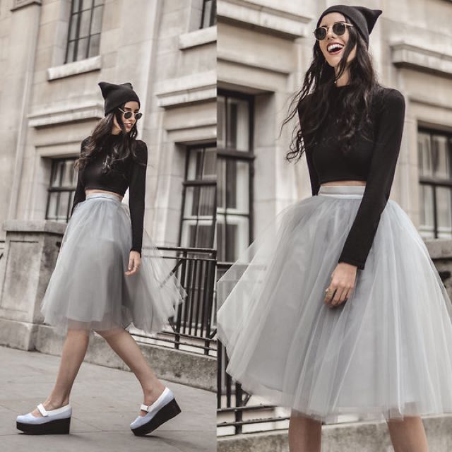 Tulle skirt hot sale outfit 64