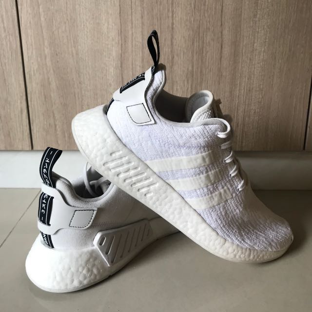 Authentic Adidas NMD R2 Crystal White 