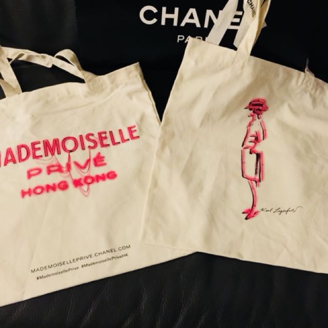 Chanel Mademoiselle Prive Tote Bag With Poster Women S Fashion