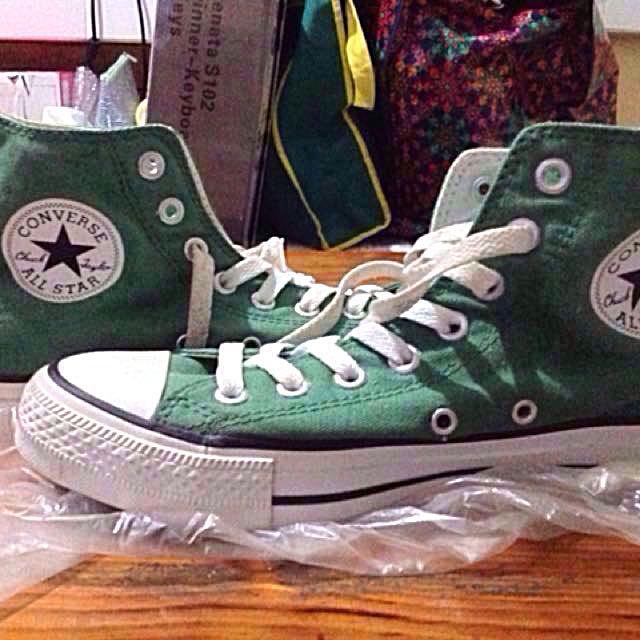 converse high cut green