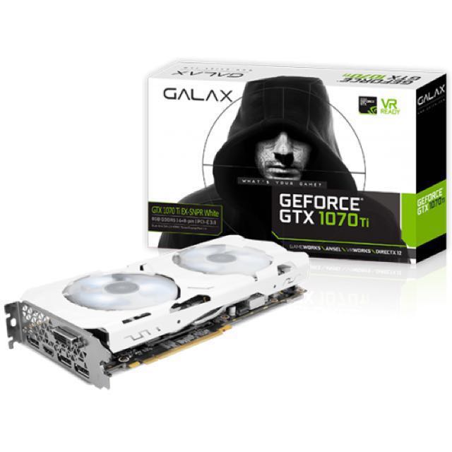 Galax GeForce GTX 1070 ti EX SNPR White 8gb Computers Tech