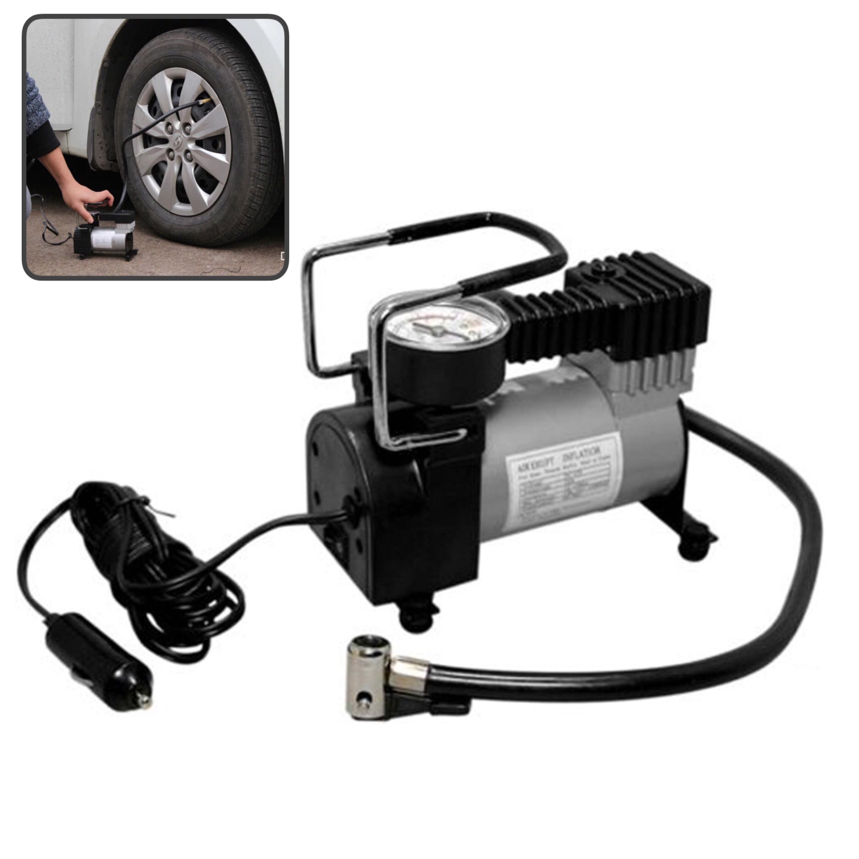 Heavy Duty Portable Air Compressor 12V 140PSI/965kPA Pump Electric Tire ...