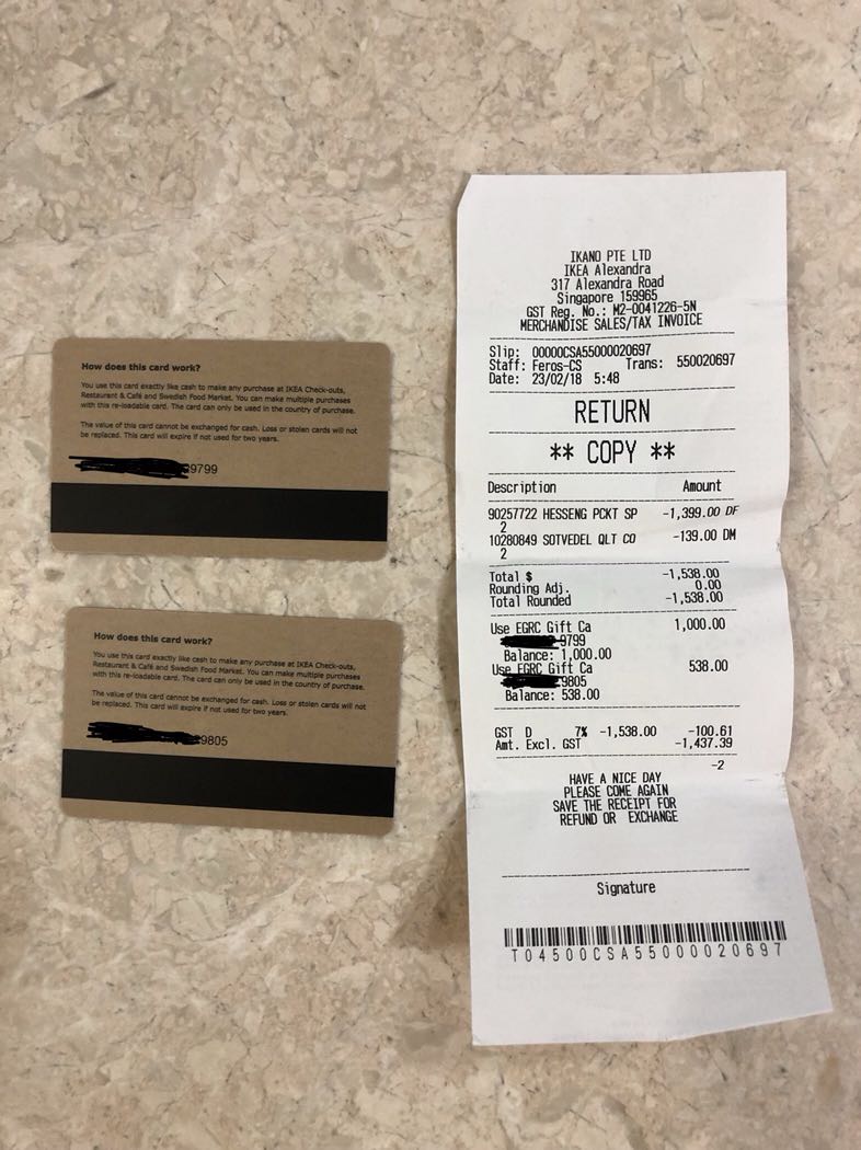 Ikea Gift Card - $538, Tickets & Vouchers, Vouchers on Carousell