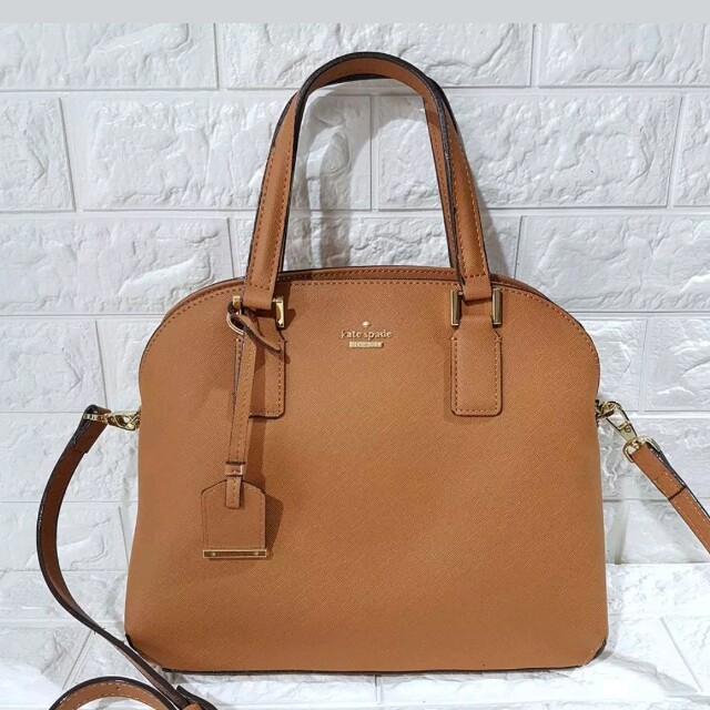 FREE SHIP Kate Spade Bag Saffiano Dome Satchel Handbag Sling