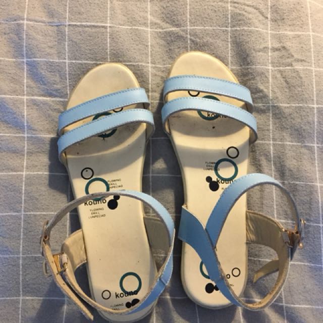 light blue sandals