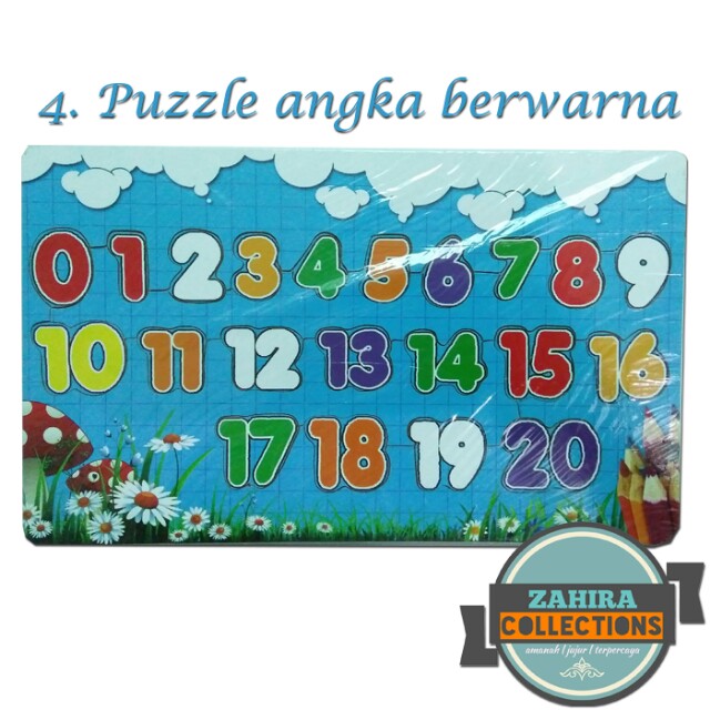 Mainan Edukasi Anak Puzzle Angka Berwarna Kayu Sni Murah Aman Toys Collectibles Lainnya Di Carousell