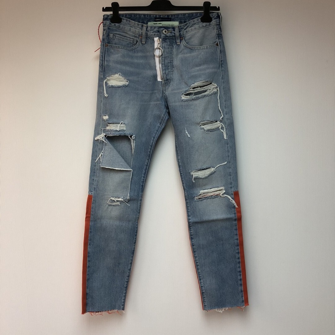off white levi's jeans