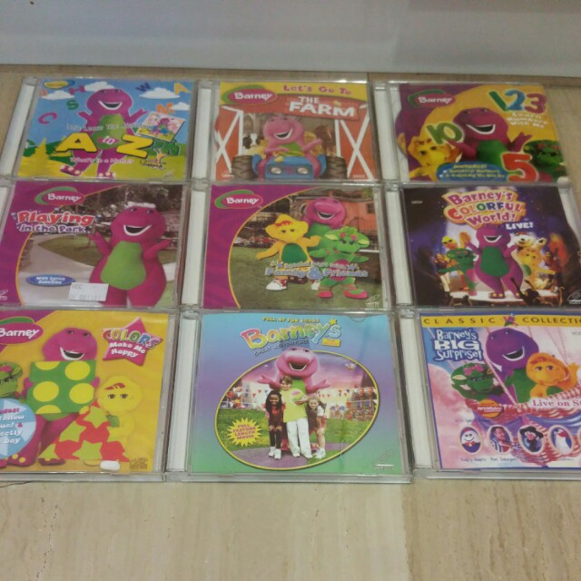 Pre-loved Barney VCD (selling at 9pcs together, plus 2 VCD on abc and ...