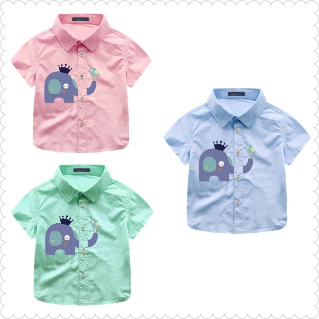 Toddler Boy Kid Smart Casual Short Sleeve Shirt Babies Kids
