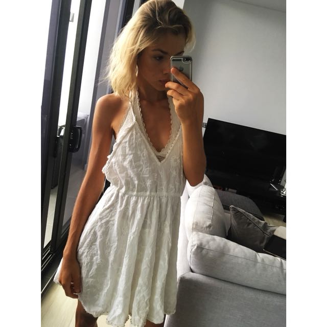 zara white summer dress