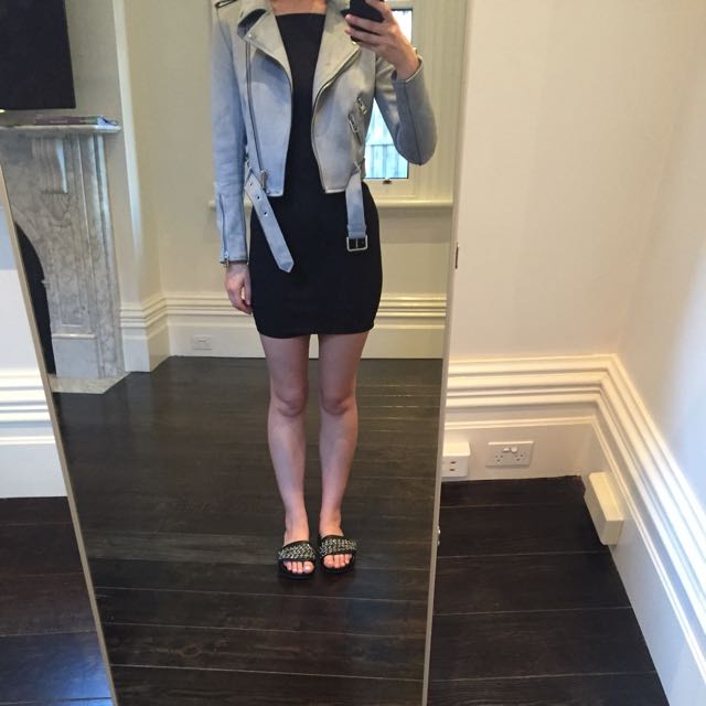 cropped biker jacket zara