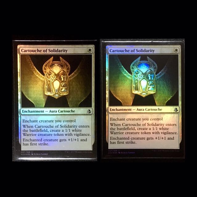 FOIL CARTOUCHE OF SOLIDARITY X4 Amonkhet AKH Magic MTG MINT CARD