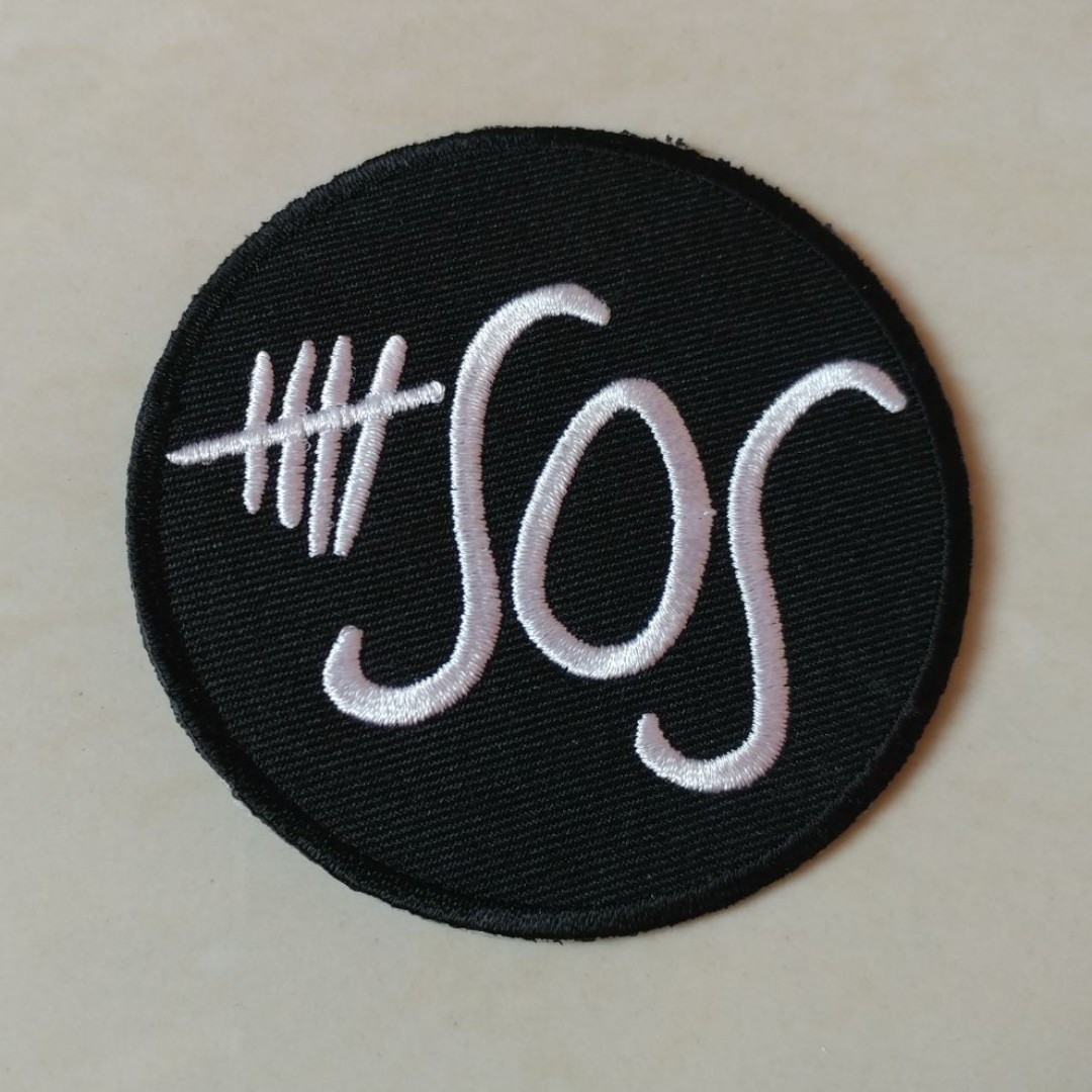 5 Seconds Of Summer Logo Round Woven Patch Band Merch Music