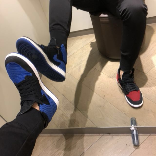 Jordan 1 bred flyknit on deals feet
