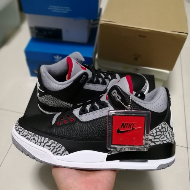 jordan 3 black cement stockx