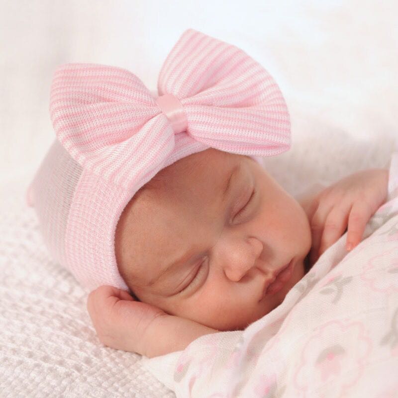 Baby girl beanies with bows Clearance