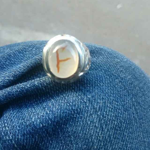 Cincin Batu Unik Antik Motif Huruf F Men S Fashion