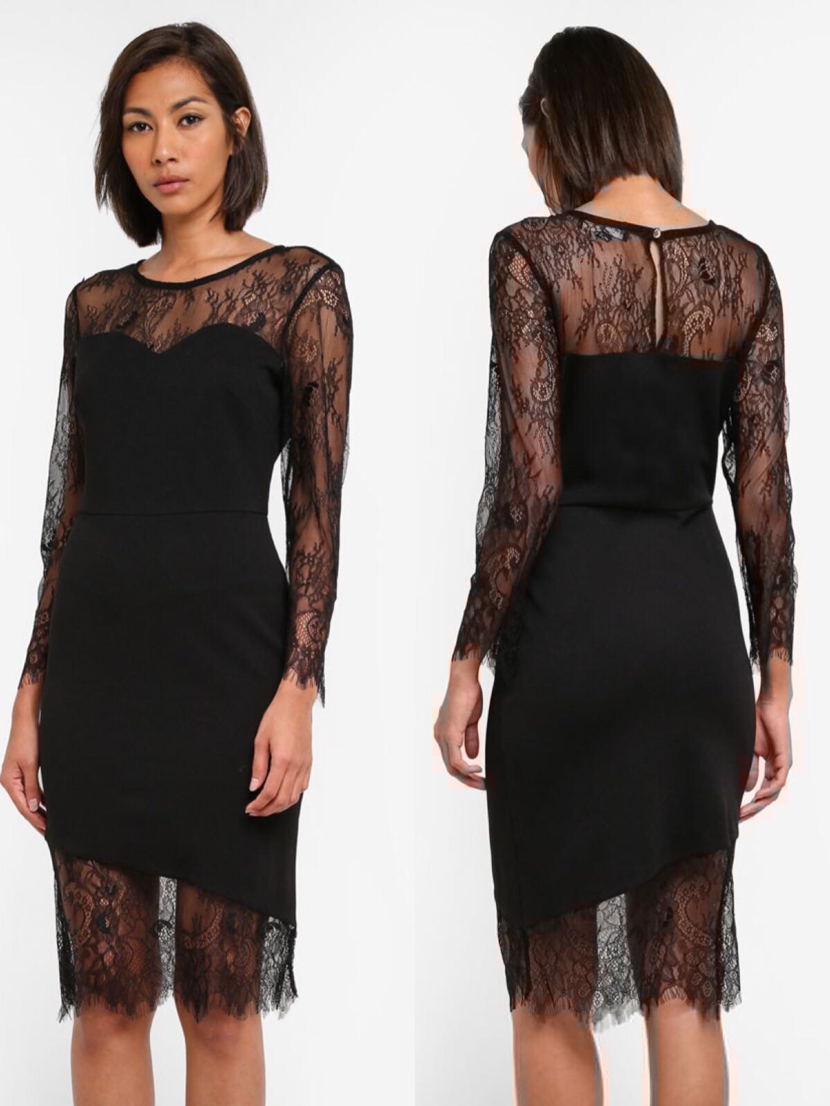 dorothy perkins black lace dress