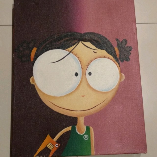 Lukisan Kanvas Karton Lucu Desain Kerajinan Tangan Karya Seni Di Carousell