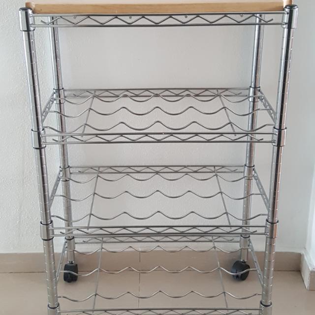 Moving Sale Howard Storage Wine Rack 30 Furniture Home Living Home Improvement Organisation Storage Boxes Baskets on Carousell