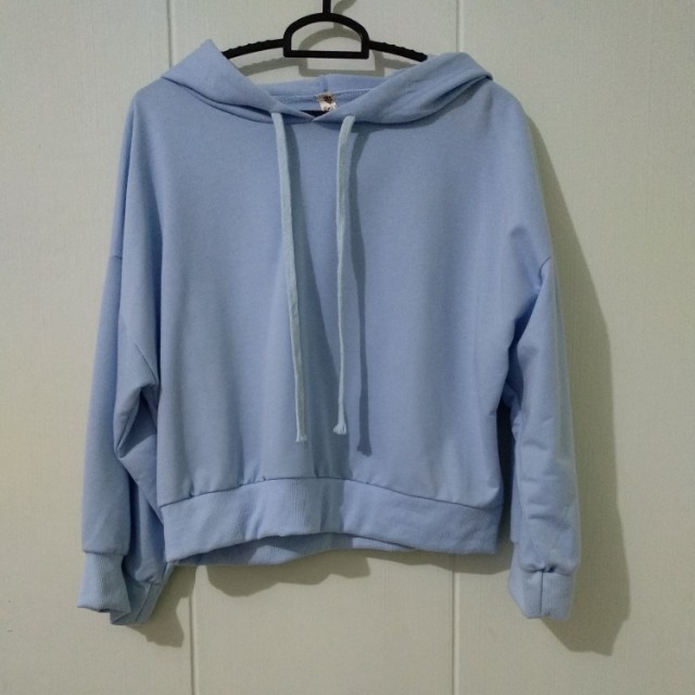 Pastel blue hoodie, Women's Fashion, Coats, Jackets and Outerwear on