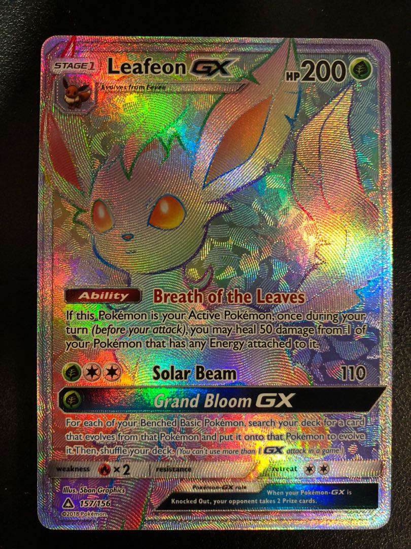 Pokemon Ultra Prism Leafeon Gx Rainbow Full Art Toys Games Board Games Cards On Carousell Find many great new & used options and get the best deals for leafeon gx sv46/sv94 hidden fates shiny vault full art pokemon at the best online prices at ebay! pokemon ultra prism leafeon gx rainbow full art