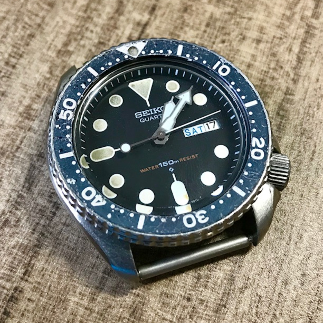 Pre-owned Vintage Seiko 7548-7000 Quartz Diver Patina Faded Bezel, Luxury,  Watches on Carousell