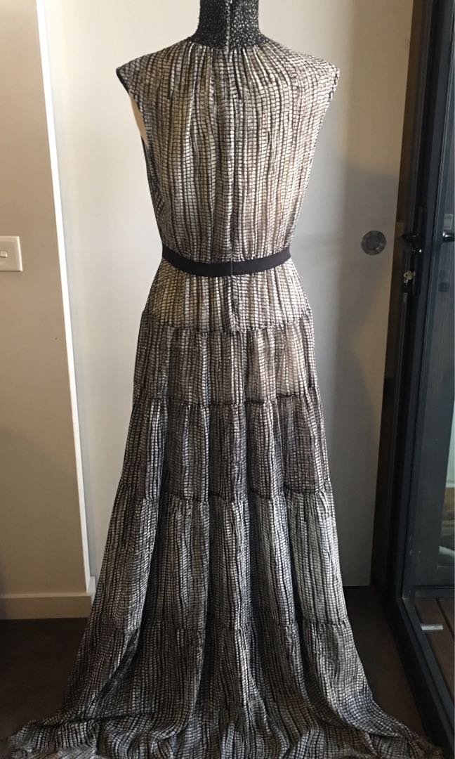 Willow Silk Snake Shibori Print Gown Women S Fashion Clothes