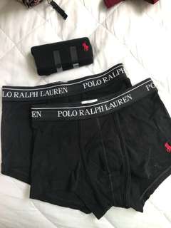 Polo Ralph Lauren Men’s Cotton Boxer/Trunk 3 Pack - Black 