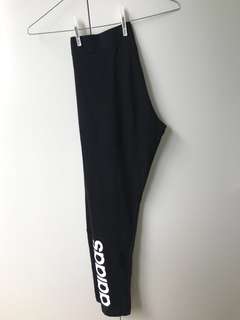 Adidas Black Cotton Leggings Size S