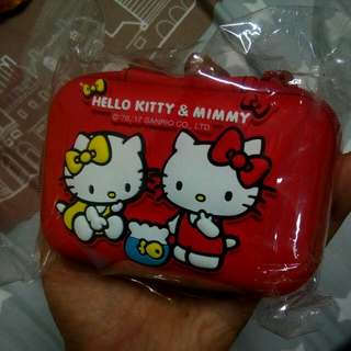 Hello Kitty & Mimmy硬殼零錢包