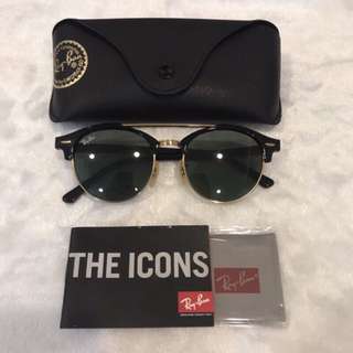 🦁有保固RAYBAN RB4346 RAY-BAN CLUBROUND DOUBLE BRIDGE 雷朋代購反光防曬海邊度假太陽眼鏡墨鏡眼鏡 RB3447 RB2140 RB3035