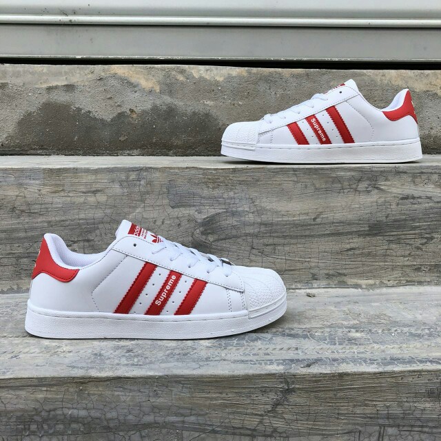 Adidas Superstar Supreme Red, Men's Fashion, Footwear, Sneakers on