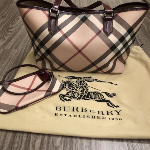 burberry bag maroon