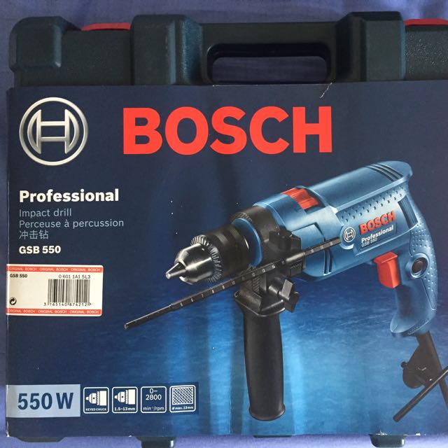 Bosch Professional Impact Drill Set Gsb 550 Electronics Others On Carousell