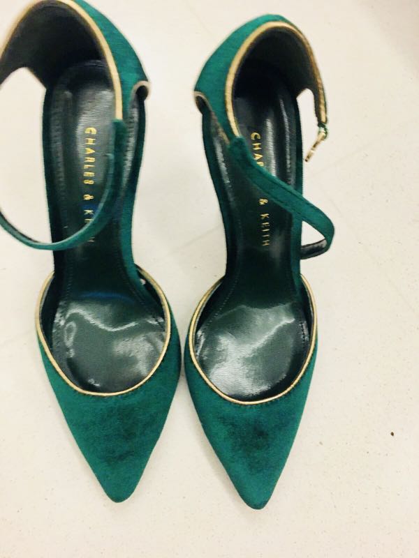 Charles &amp; Keith suede shoes &amp; Teng Mei patent multi colour