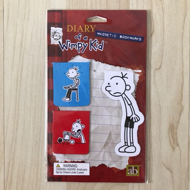 Diary of a Wimpy Kid Magnetic Bookmarks, Hobbies & Toys, Books