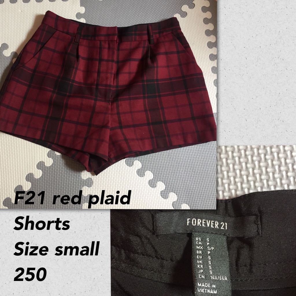 forever 21 red plaid pants