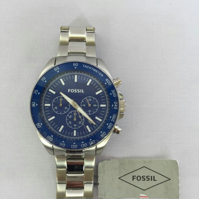 Fossil Men s Stainless Steel Blue Dial Chronograph Watch BQ2172 Barang Mewah Jam Tangan di Carousell