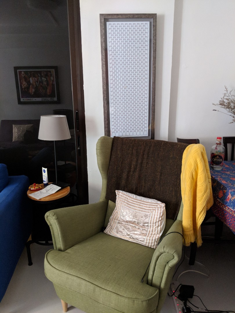 Green Armchair ikea, Furniture & Home Living, Furniture, Chairs on